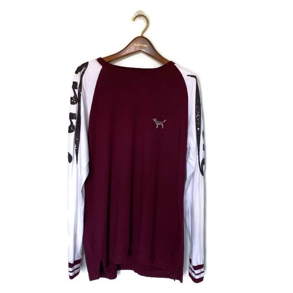 PINK Victoria's Secret Tops - Victoria’s Secret PINK Shirt Size Large Maroon